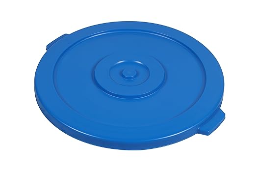 PLASTIC PRINCE Round Trash Can Lid, Compatible with 32 Gallon Wastebasket Garbage Can, Blue Plastic