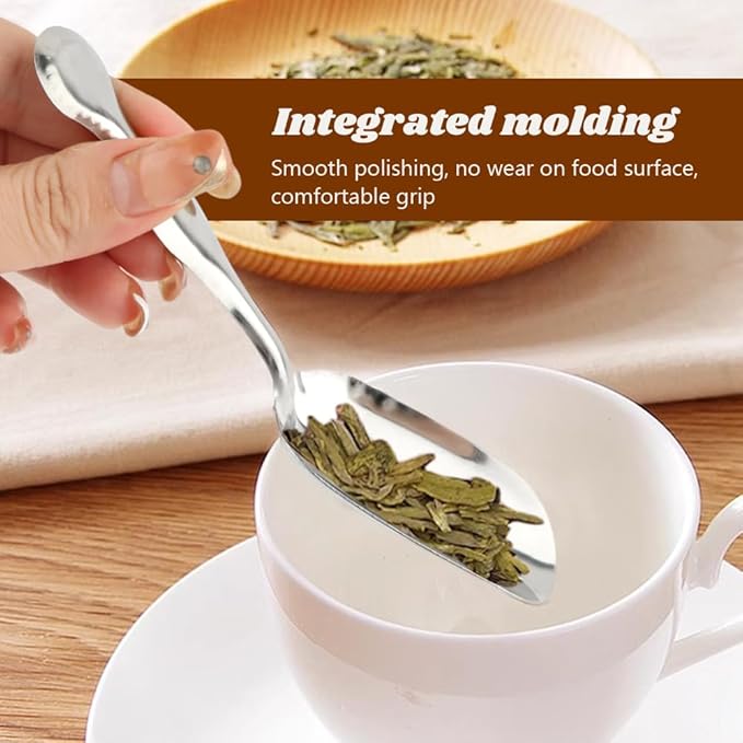 2pcs Tea Infuser with Spoon, Stainless Steel Fine Mesh Ball Filter with Handle and Spoon Loose Leaf Tea Infuser (Sliver)
