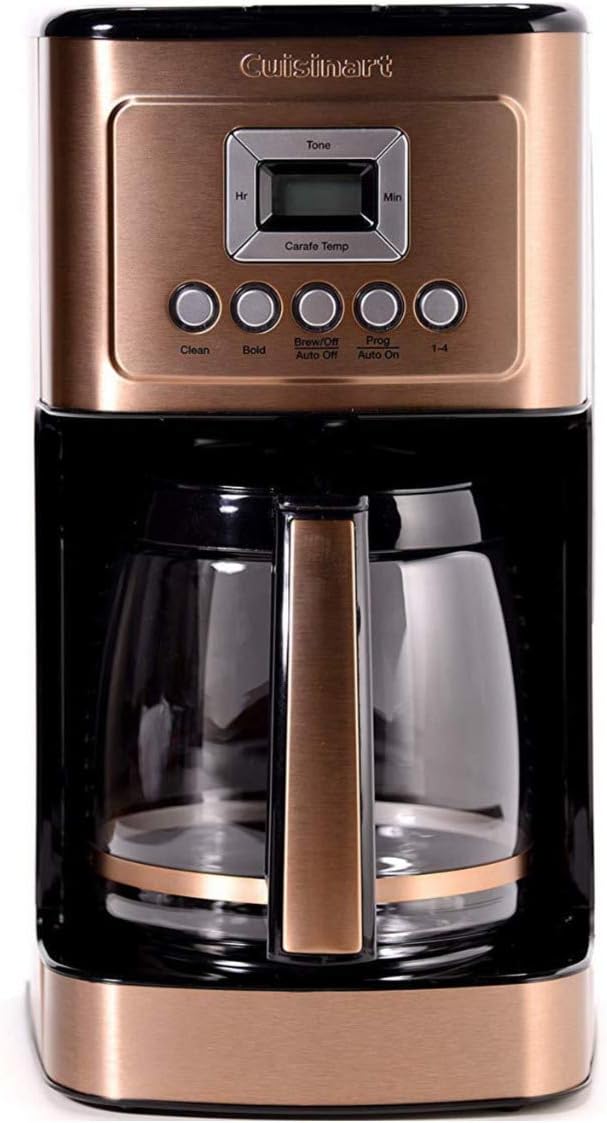 Cuisinart DCC-3200CS Perfectemp Coffee Maker, 14 Cup Progammable with Glass Carafe, Copper Steel
