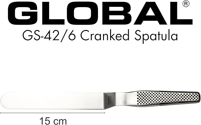 Global 6 inch Angled Palette Knife, Cranked Spatula, Stainless Steel, Baking, GS-42/6