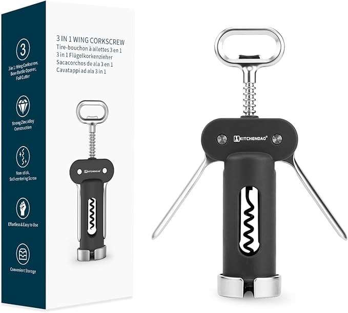 Wine Saver Pump and 3 in 1 Wing Corkscrew