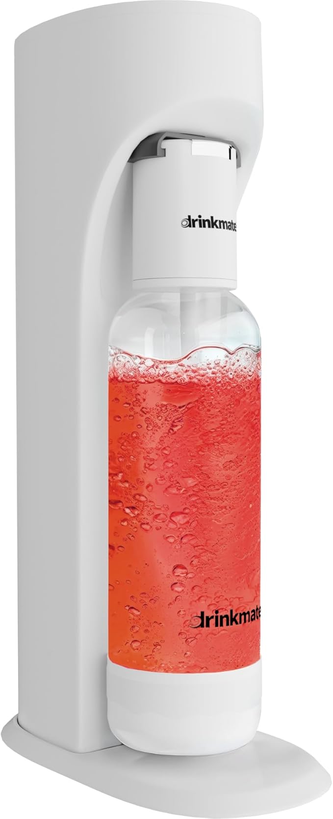 Drinkmate OmniFizz Sparkling Water Maker & Soda Streaming Machine | Carbonates Any Drink | BPA-Free Bottle | No Batteries or Electricity Required | CO2 Not Included (Classic White)