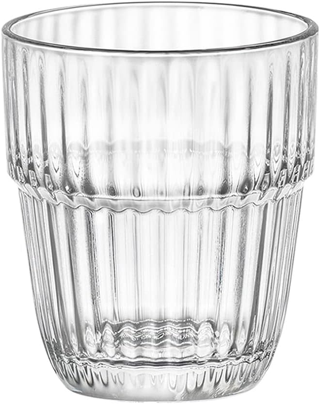 Bormioli Rocco Barshine 7 oz. Juice Stackable Tempered Drinking Glasses, Set of 6, Clear