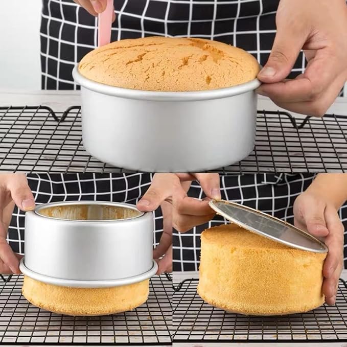 Cake Tin， Non-Stick Cake Mould, Baking Tools Baking Mold,Cake Mould,Baking Baking 2/4/6/8/10 Inch Round Live Bottom Cake Mold Baking Mold Bread Decoration Non-Stick Non Stick Skillet Pan Pans (Color :