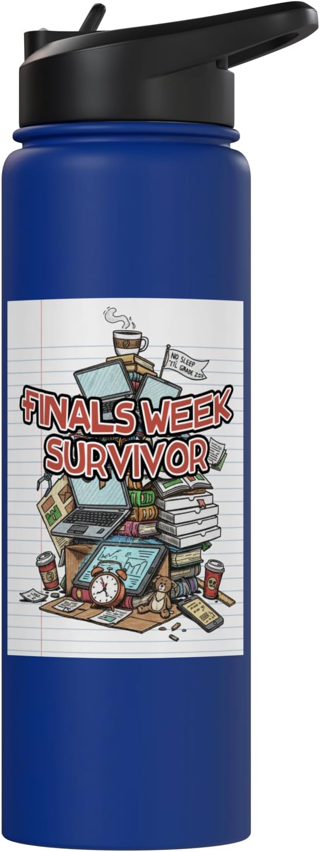 Cafeteria Critic - Student Lunch School Humor Food Chaos Stainless Steel Insulated Water Bottle