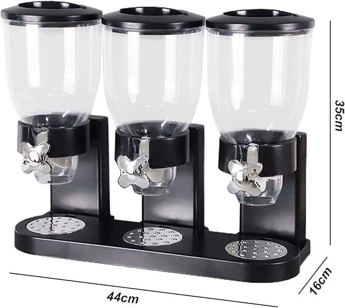 SOONHUA Cereal Dispenser for Countertop, 6L Large Capacity Cereal Container Storage, 67.6oz/2L Canisters Dry Food Dispenser for Nuts, Grain, Oatmeal, Candies, Snacks Home Office Restaurant Decor