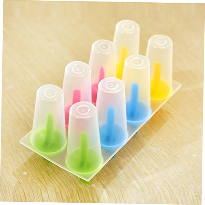 Zerodeko 16pcs Reusable Ice Lolly Maker Molds Set Fun and Healthy Freezer Treats Random Colors Food-grade Easy Juices Yogurt and Pudding