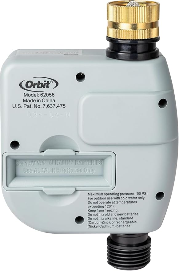 10-Pack (10 Total Timers) Orbit One Outlet Single-Dial Hose Faucet Timer - Easy Programmable - for Garden Watering System - LCD Hose Timer with Adjustable Watering Schedule - 62056