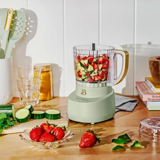 3-Cup Mini Food Chopper, Chop-Puree Selector, Dishwasher Safe Parts & Safe Lid, 250W (Sage Green)