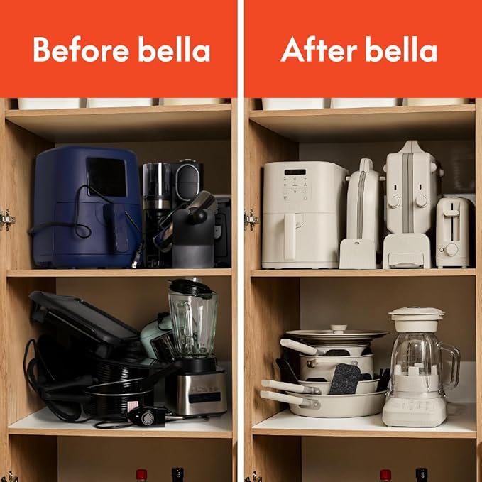BELLA VersaBrew 2-in1 Coffee Maker, K-Cup compatible, Brew 3 Sizes Carafes & Single Serve Cups, Dishwasher Safe Reusable Filter & Filter Holder, Iced Coffee Function, 60oz Tank, Seaglass