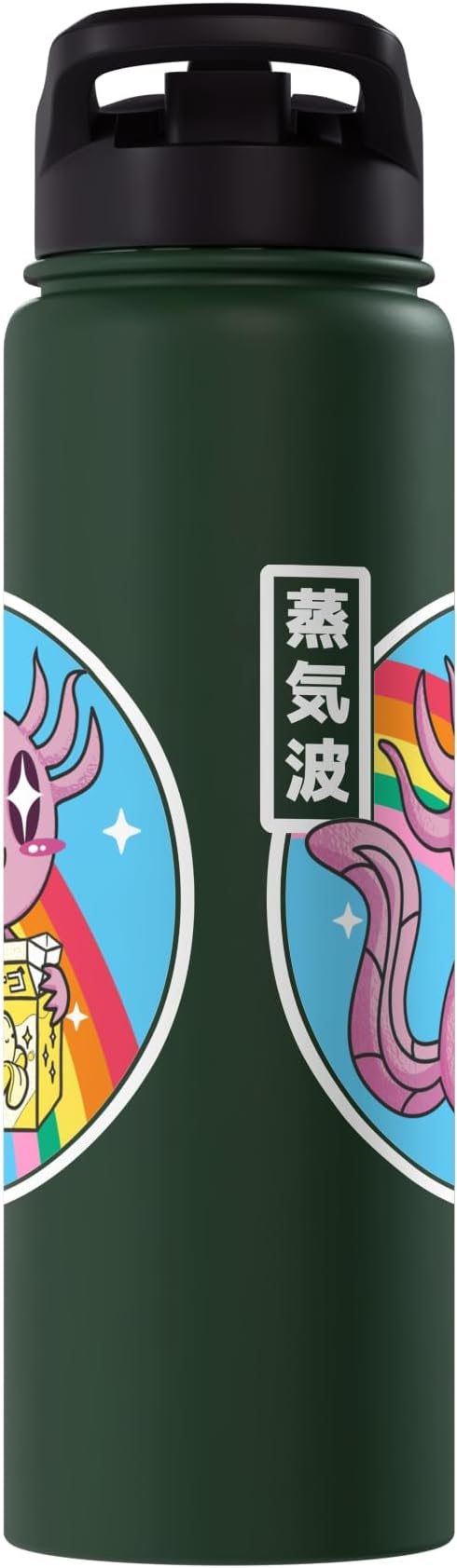 Axolotl Banana Milk Carton Kawaii Retro Rainbow Anime Stainless Steel Insulated Water Bottle