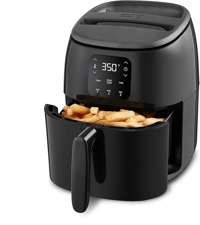 DASH Tasti-CrispTM Digital Air Fryer with AirCrisp Technology + 6pc Accessory Kit - Healthier Fried Food with Custom Presets