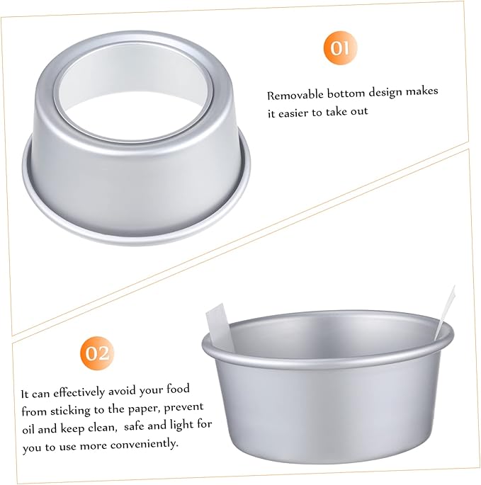 Unomor Round Cake Molds Set Baking Pans Cake Tin Liners Non-stick Oven Safe Multi-function for Home Commercial Use