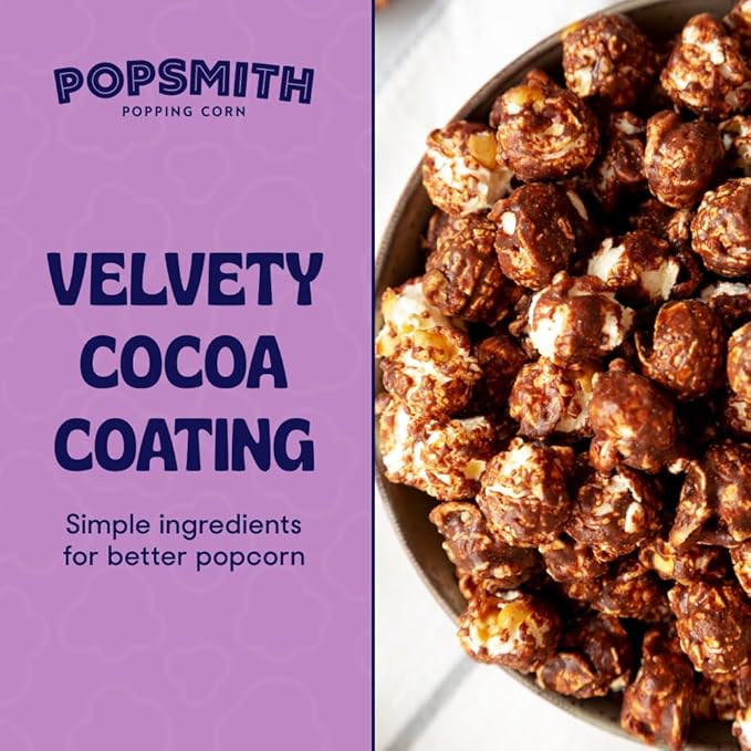 Popsmith Popcorn Chocolate Popcorn Seasoning - 17oz Jar - Chocolate Powder - Vegan and Gluten-Free - Seasoning Powder for Popcorn Made in USA