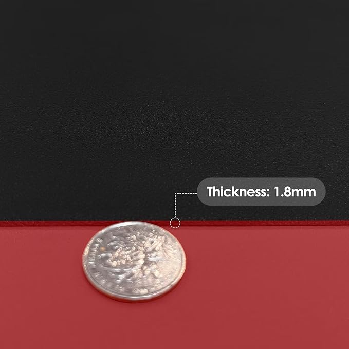 Table Top Protector for Dining Room Table - Can Be Used On Both Sides Waterproof and Easy to Clean Good Flatness Used for Dining Table(Black+Wine Red 44x84)