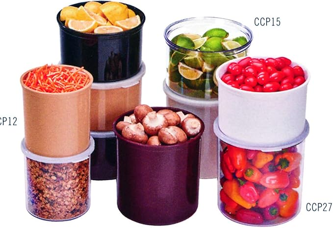 Cambro CCP27152 Clear 2.7 Qt Crock with Lid, Clear, Pack of 3