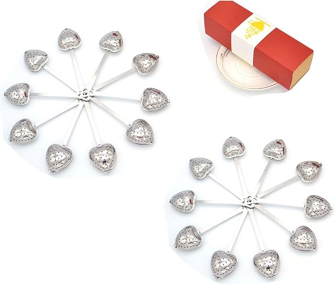 20PCS Tea Infuser, Tea Strainer with Handle, Premium Tea Infusers for Loose Tea, Tea Steeper for Tea Flavoring Herbal Spices Seasonings