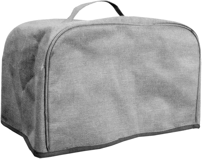 FLR Large 4 Slice Toaster Cover with Pockets, Dust-proof & Oil Proof, Fit Most Large Toasters (Grey, 16' x 7.5' x 8')