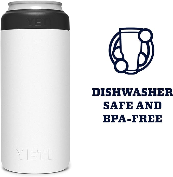 YETI Rambler 12 oz. Colster Slim Can Insulator for the Slim Hard Seltzer Cans, White (NO CAN INSERT)