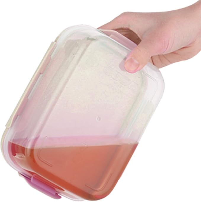 Food Storage Containers with Airtight Lids - Plastic Meal Prep Containers - Lunch Containers, Microwave, Dishwasher,and Freezer Safe (Pink)