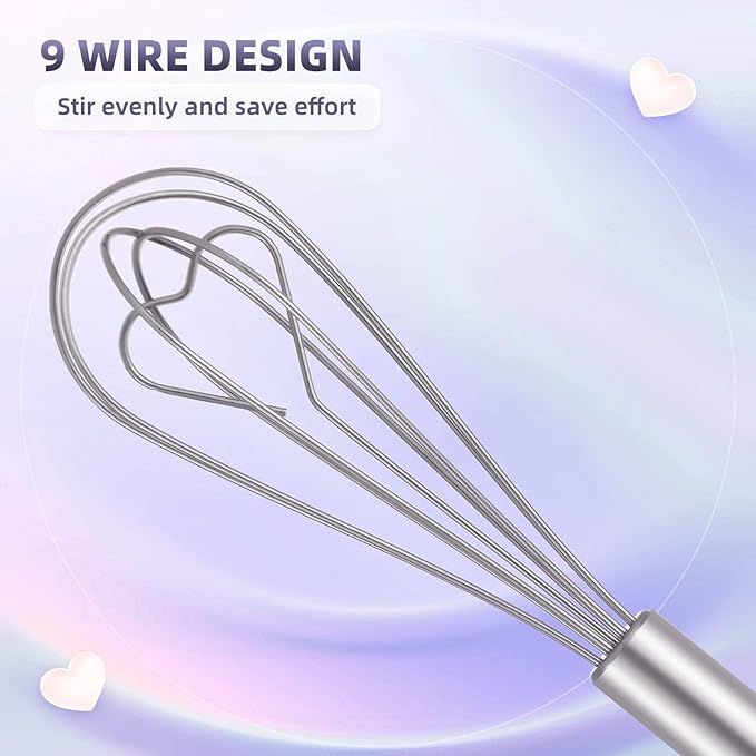 30Pcs Heart Shaped Egg Beater Stainless Steel Mini Manual Eggs Whisk Bulk with Individual Package, Wedding Bridal Engagement Party Return Gift Baby Shower Favors Souvenirs for Guests
