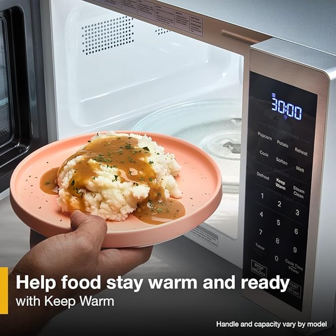 Whirlpool WMCS3019RB Countertop Microwave with Turntable 0.9 Cu. Ft, Steam Clean, 900 Watt Microwave, Black