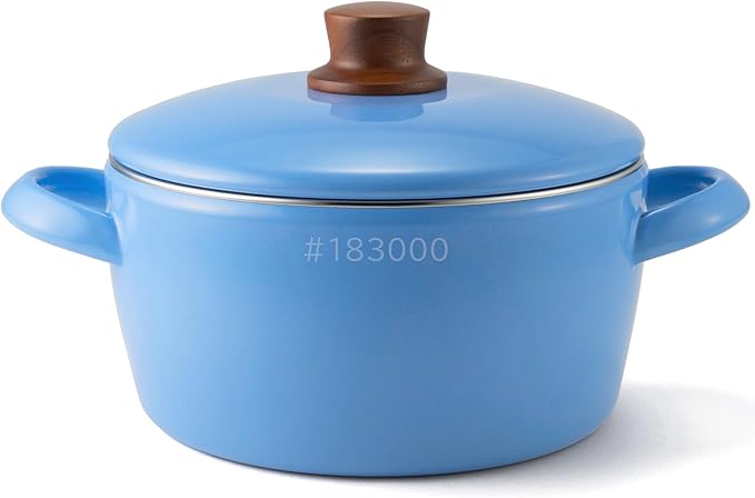 Fuji Horo NA-20W.ZB Two-Handed Pot, 7.9 inches (20 cm), Zenith Blue, IH Compatible, Natural Series