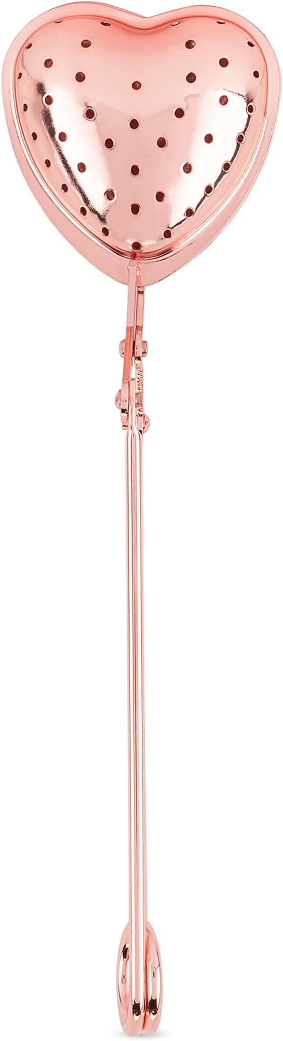 Pinky Up Heart Shaped Tea Ball, Reusable Loose Leaf Tea Infuser, Brew Tea with Ease, Stainless Steel, Rose Gold