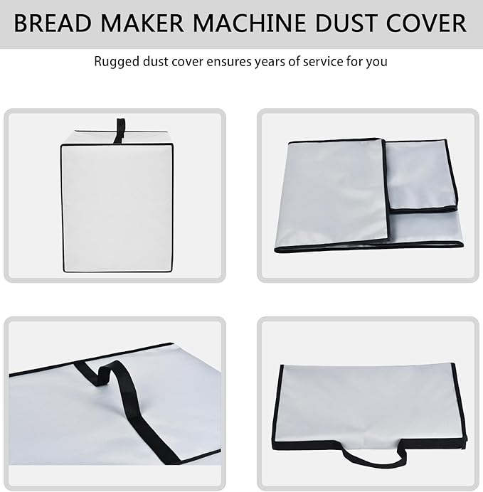 Bread Maker Machine Cover for Cuisinart Bread Maker Machine, Heavy Duty Waterproof Protective BreadMachine Cover Compatible for Cuisinart Compact and Automatic Bread MakerMachine CBK-110P1 (Grey)