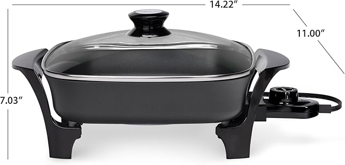 Presto 06626 11 inch Electric Skillet w/glass lid