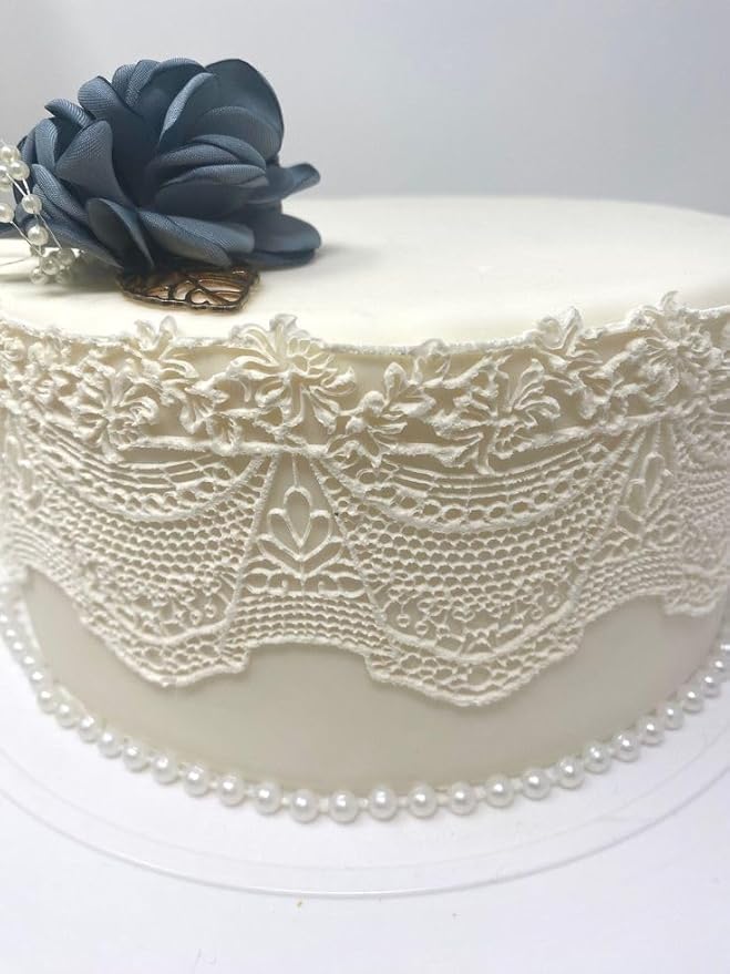 Cake Lace Mold, Lace Fondant Molds Silicone Lace Molds for Cake Decorating, cupcake top decoration