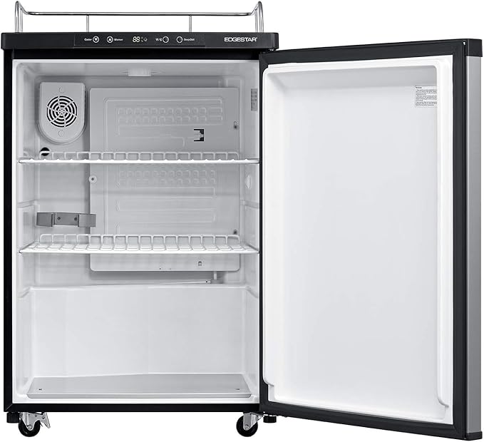 EdgeStar BR3002 24 Inch Wide Kegerator Conversion Refrigerator for Full Size Kegs with Deep Chill Mode - Black