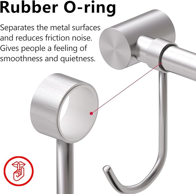 Kitchen Rail with Hooks, 30.5inch " Utensil Hanger with 15 Pcs Noiseless Sliding Hooks, Organizer Storage Holder Wall Mounted for Kitchen/Bathroom/Bedroom, 304 Stainless Steel, Silver