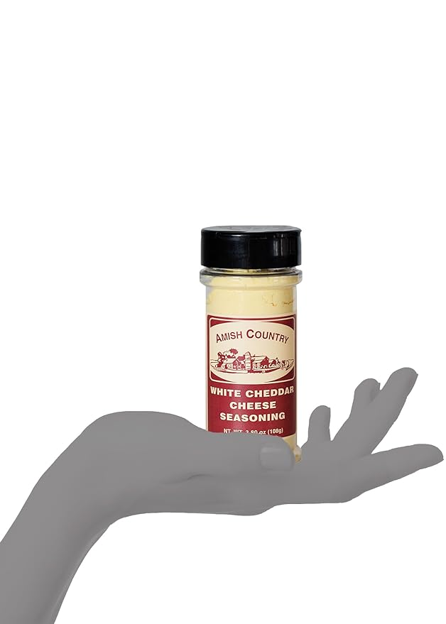 Amish Country Popcorn | White Cheddar Cheese - 3.8 oz Popcorn Seasoning | Old Fashioned, Non-GMO