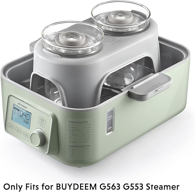BUYDEEM G553 5-Quart Electric Food Steamer Bundle With A500 Stew Pots