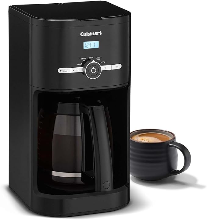 Cuisinart Classic 12-Cup Programmable Coffeemaker, Black, DCC-1120BKNAS