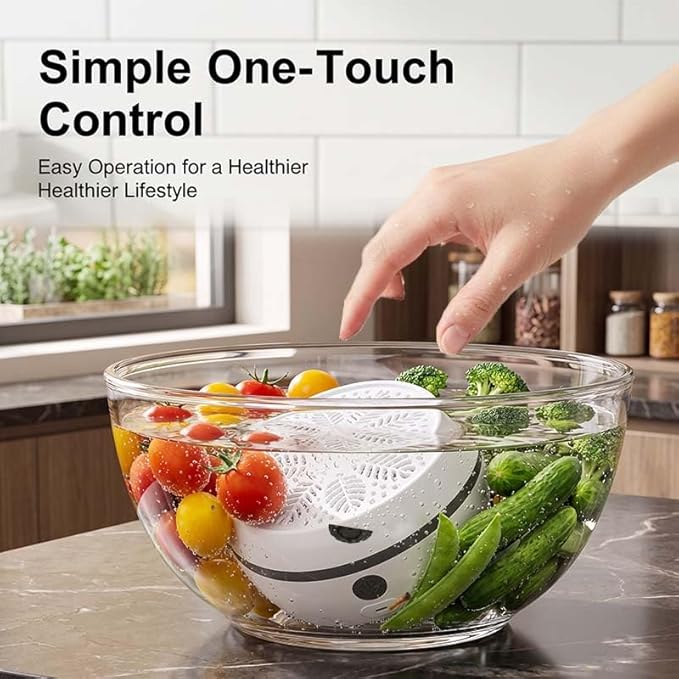 Fruit & Vegetable Cleaning Machine: Vegetable Cleaner Device with Multi-Mode Cleaning - Portable Waterproof Food Purifier for Fruits, Vegetables, Meat & Seafood - USB Rechargeable (blue)