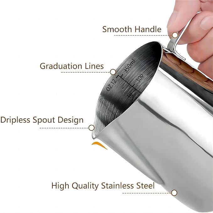 CHULUX Elite Espresso Machine with SUS304 12oz Milk Frothing Pitcher