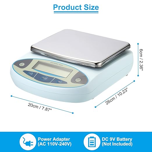 PATIKIL Lab Scale 5000gx0.01g, High Precision Electronic Analytical Balance Sensitive, Digital Precision Scale for Jewelry Laboratory Science