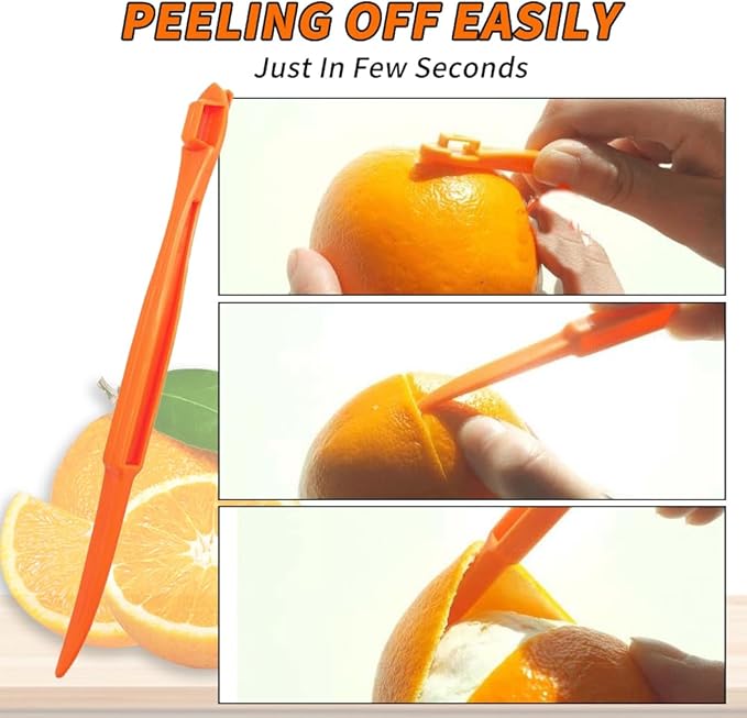 50Pcs Orange Peeler Tool，Citrus Peeler， Plastic Fruit Cutter，Lemon Citrus Peel Cutter，Kitchen Accessories，Kitchen Gadgets