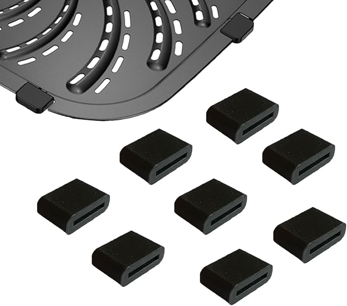 Air Fryer Rubber Bumpers for 2.1QT COSORI Air Fryers, 8PCS Upgraded Air Fryer Sililcone Rubber Feet Tabs Tips Sides Parts Stoppers for 2.1 Quart COSORI Air Fryer Tray