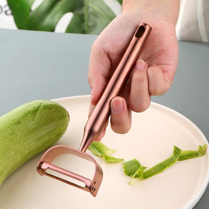 4 Sides Box Grater For Kitchen,Stainless Steel Cheese Grater With Handle,Multi-Function Vegetable Slicer Food Shredder For Chees,Ginger,Vegetables,Rose Gold