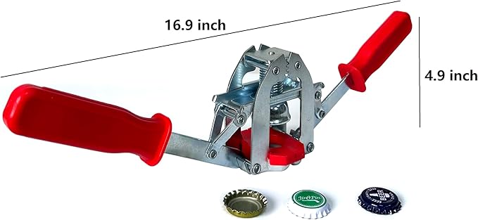 Manual Beer Bottle Capper Tool with 150 count Beer Bottle Caps,26mm Beer Corking Machine for Home Brewing（Crown Cap WN005）