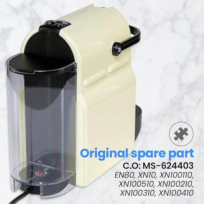 ANAKEL HOME Replacement Coffee Machine Water Tank MS-624403 Compatible with Nespresso Inissia Coffee Machine | Resistant Plastic, Includes Lid, 0,7L / 23,66oz | NOT COMPATIBLE WITH PIXIE MODEL