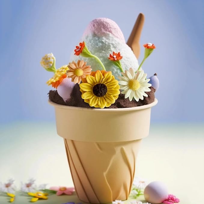 5Pcs Daisy Flower Molds Silicone Small Flower Chocolate Molds Sunflower Fondant Cake Candy Candle Resin Soap Ice Cube Mold for Baking