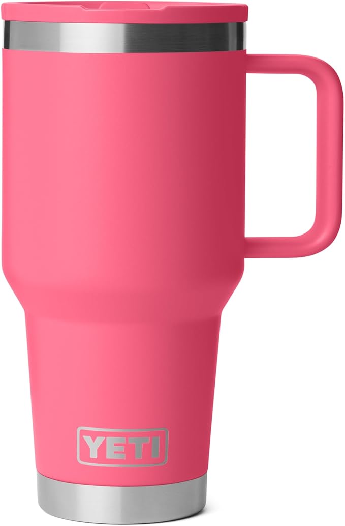 YETI Rambler 30 oz Travel Mug with Flip Straw Lid – Stainless Steel, Vacuum Insulated, Leakproof, Cup Holder Friendly