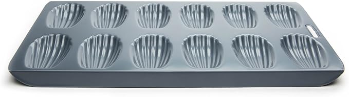 Fox Run Non-Stick Madeleine Pan, Carbon Steel, 12-Cup,Grey