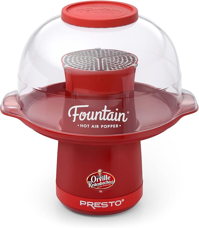 Presto 04868 Orville Redenbacher's Fountain Hot Air Popper, 20-Cups, Red