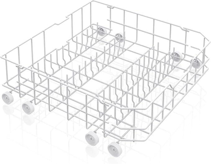 Upgraded WD28X10384 WD28X10309 Dishwasher Lower Rack Compatible with GE Dishwasher Rack Replacement Parts,WD28X10166 WD28X10165 General Electric Dishwasher Parts Bottom Rack GLD4560V00SS with Wheels