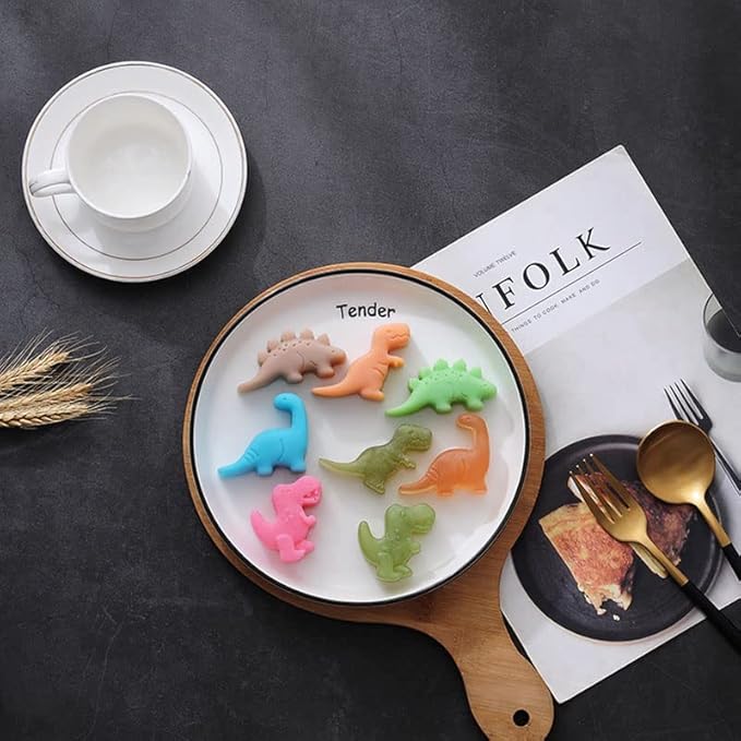 Silicone Cake Pop Mold Non Stick Fancy Mold Cake Pan 8 Cavity dinosaur shape Candy Cupcake Cornbread Chocolate Brownie Gummy Resin Crafts Cake